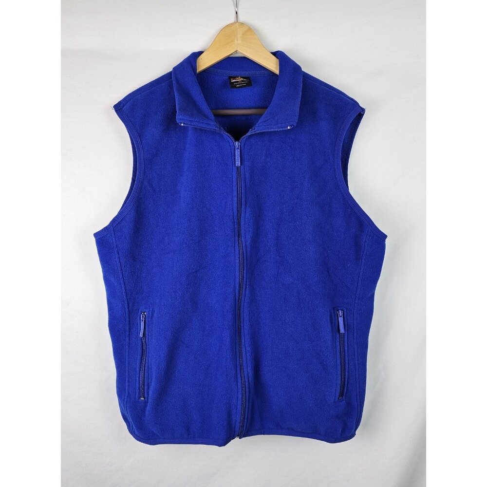 Knocker Activewear Men's Vest Size XL Blue Fleece Sweatshirt Sleeveless Jacket